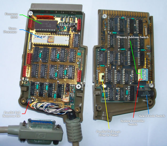 Inside 98034A HP-IB Interface